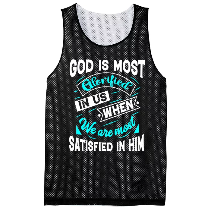 God Is Most Glorified Faith T Mesh Reversible Basketball Jersey Tank