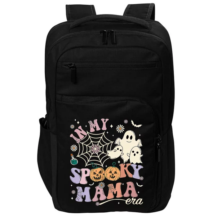 Groovy In My Spooky Mama Era Ghost Pumpkin Halloween Wo Impact Tech Backpack