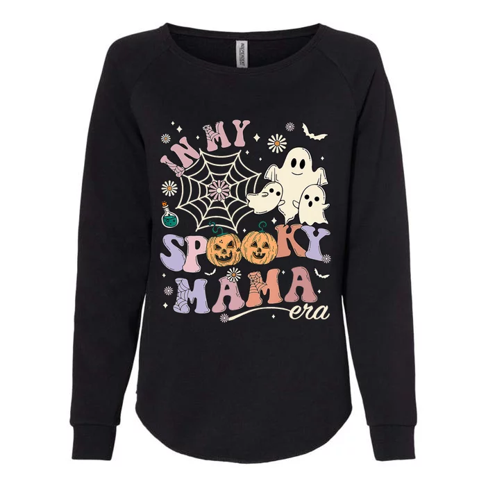 Groovy In My Spooky Mama Era Ghost Pumpkin Halloween Wo Womens California Wash Sweatshirt