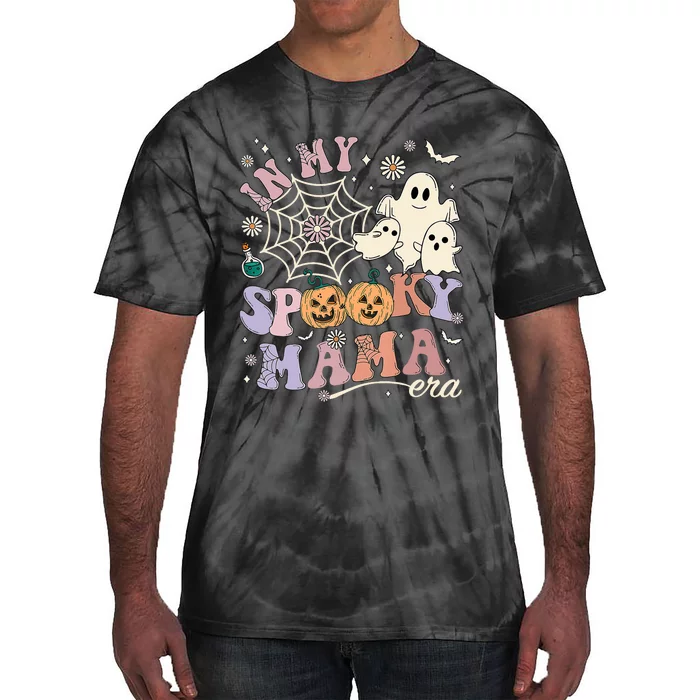 Groovy In My Spooky Mama Era Ghost Pumpkin Halloween Wo Tie-Dye T-Shirt