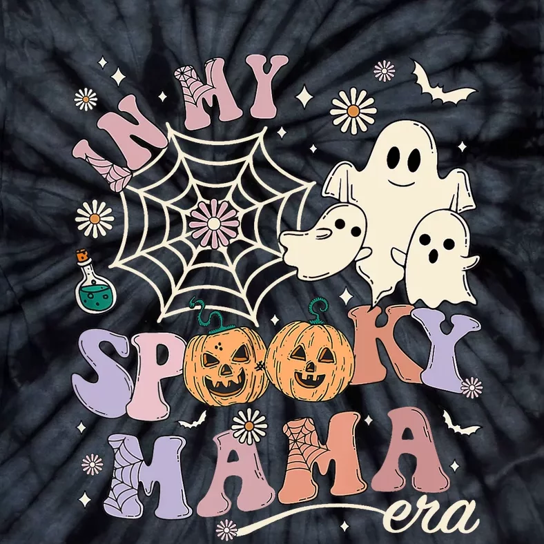 Groovy In My Spooky Mama Era Ghost Pumpkin Halloween Wo Tie-Dye T-Shirt