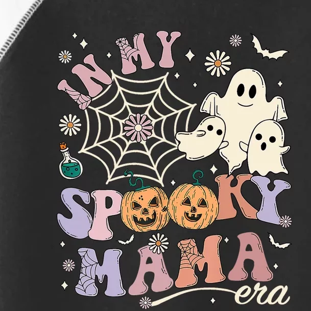 Groovy In My Spooky Mama Era Ghost Pumpkin Halloween Wo Toddler Fine Jersey T-Shirt