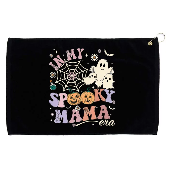 Groovy In My Spooky Mama Era Ghost Pumpkin Halloween Wo Grommeted Golf Towel