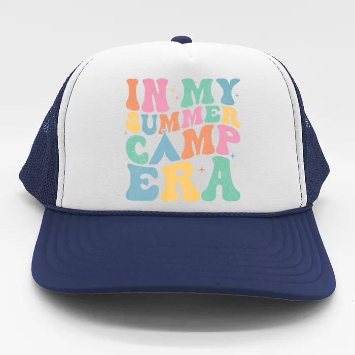 Groovy In My Summer Camp Era Retro Summer Camper Trucker Hat