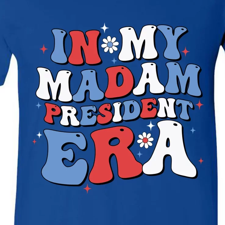 Groovy In My Madam President Era 2024 Gift V-Neck T-Shirt