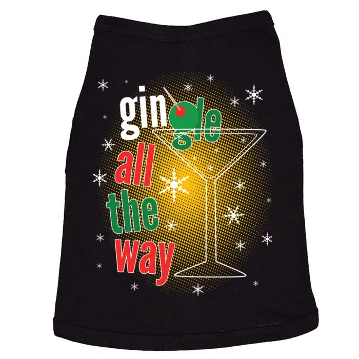 Gin all the way Jingle Funny Christmas Doggie Tank