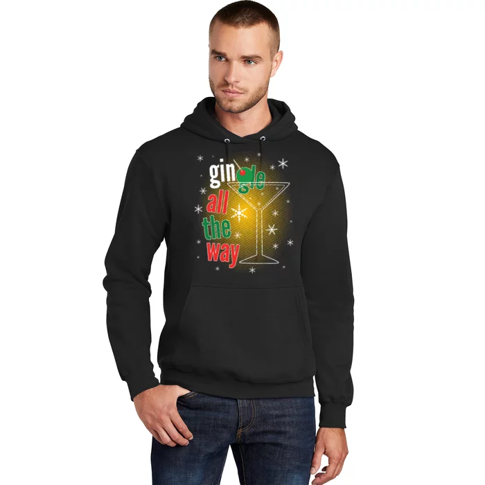 Gin all the way Jingle Funny Christmas Hoodie