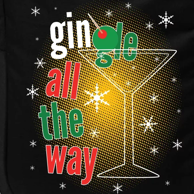 Gin all the way Jingle Funny Christmas Impact Tech Backpack