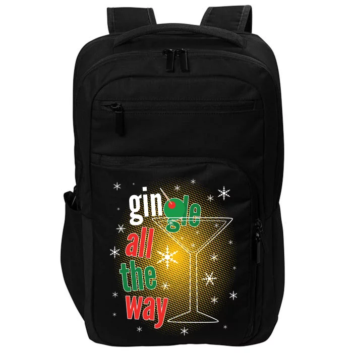 Gin all the way Jingle Funny Christmas Impact Tech Backpack