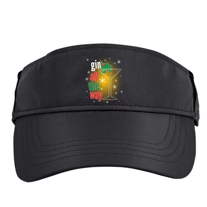 Gin all the way Jingle Funny Christmas Adult Drive Performance Visor