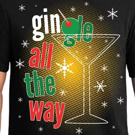 Gin all the way Jingle Funny Christmas Pajama Set