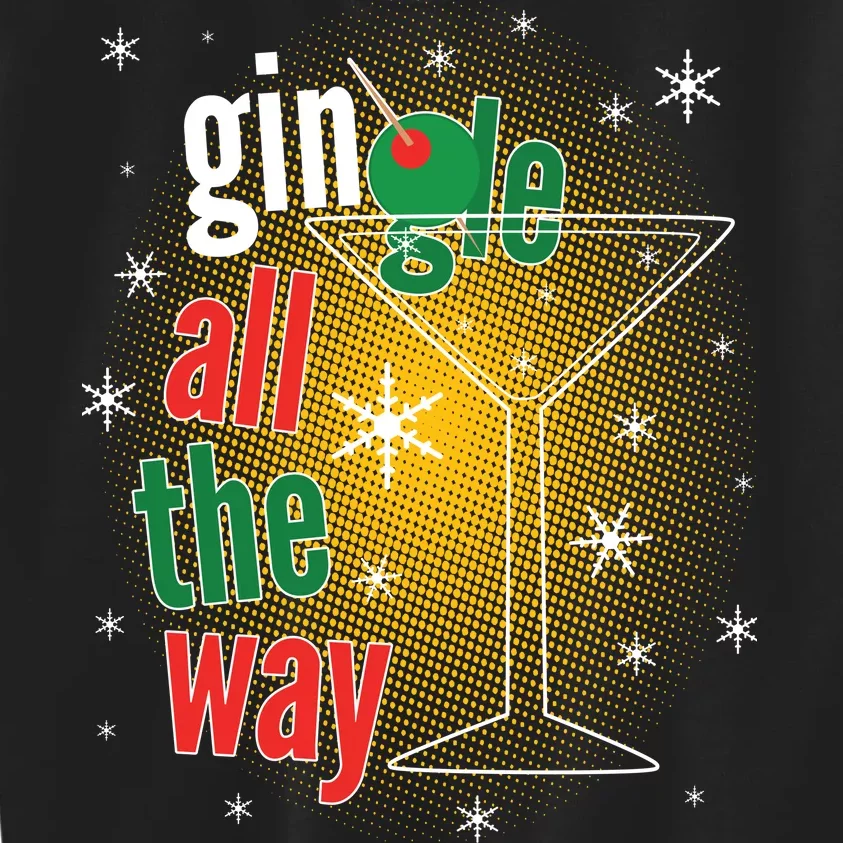 Gin all the way Jingle Funny Christmas Kids Sweatshirt