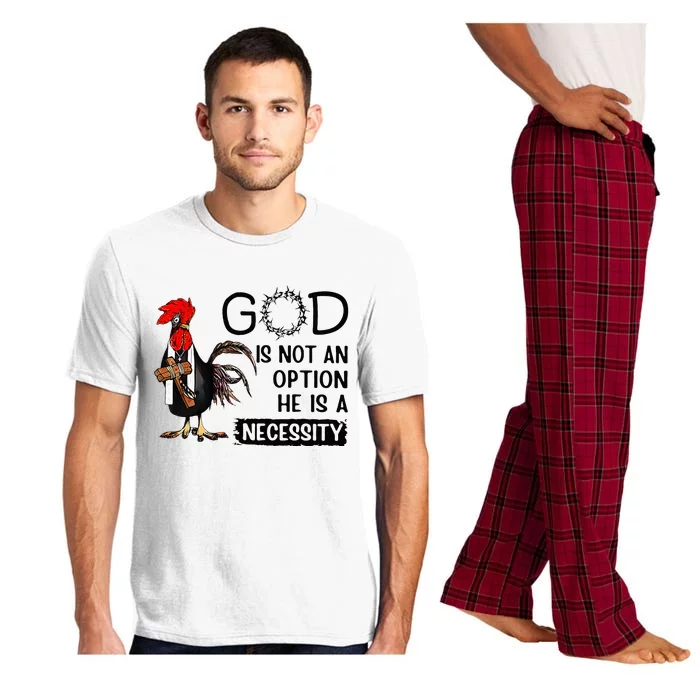 God Is Not An Option He Is A Necessity Pajama Set