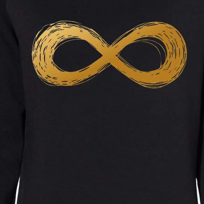 Golden Infinity Neurodiversity Symbol Autism Awareness Womens California Wash Sweatshirt