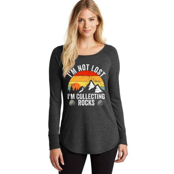 Geologist IM Not Lost IM Collecting Rocks Geology Women's Perfect Tri Tunic Long Sleeve Shirt