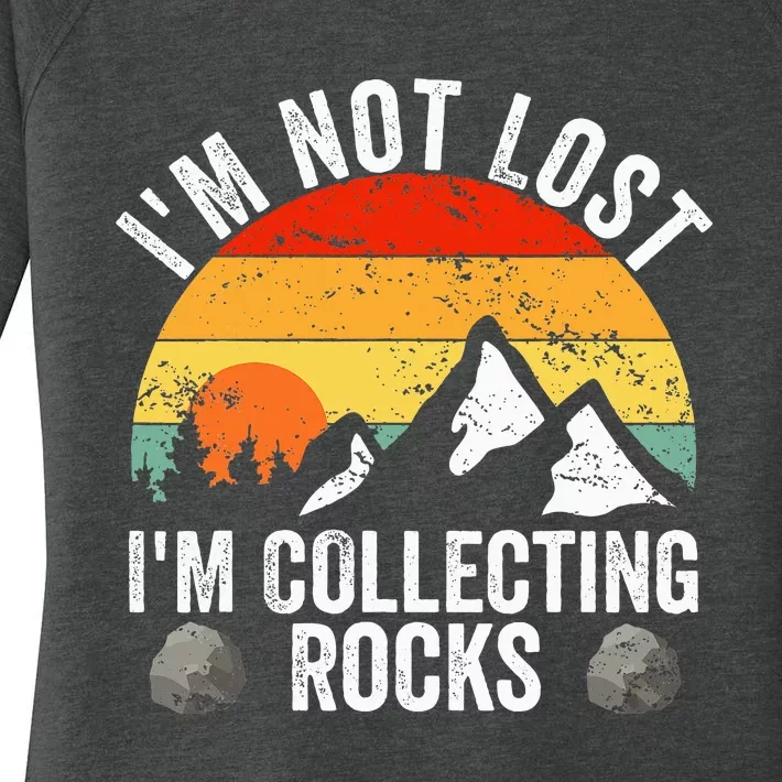 Geologist IM Not Lost IM Collecting Rocks Geology Women's Perfect Tri Tunic Long Sleeve Shirt