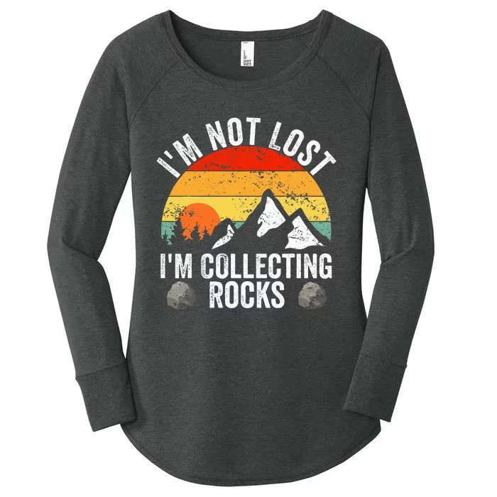 Geologist IM Not Lost IM Collecting Rocks Geology Women's Perfect Tri Tunic Long Sleeve Shirt