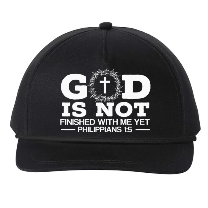 God Is Not Finished With Me Yet Christian Religious Snapback Five-Panel Rope Hat