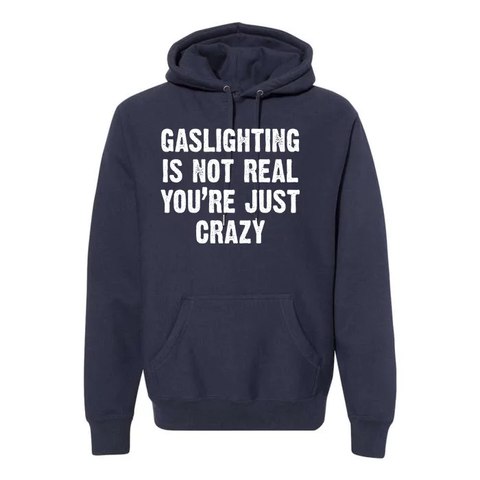 Gaslighting Is Not Real You're Just Crazy Premium Hoodie