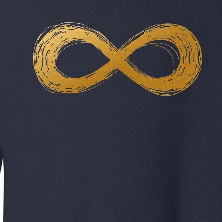 Golden Infinity Neurodiversity Symbol Autism Awareness Toddler Sweatshirt