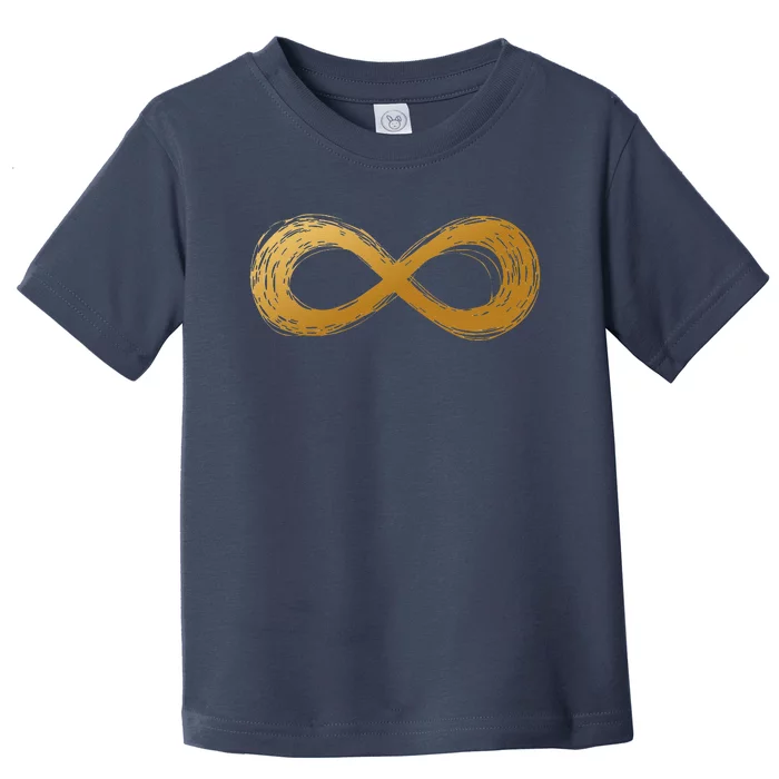 Golden Infinity Neurodiversity Symbol Autism Awareness Toddler T-Shirt