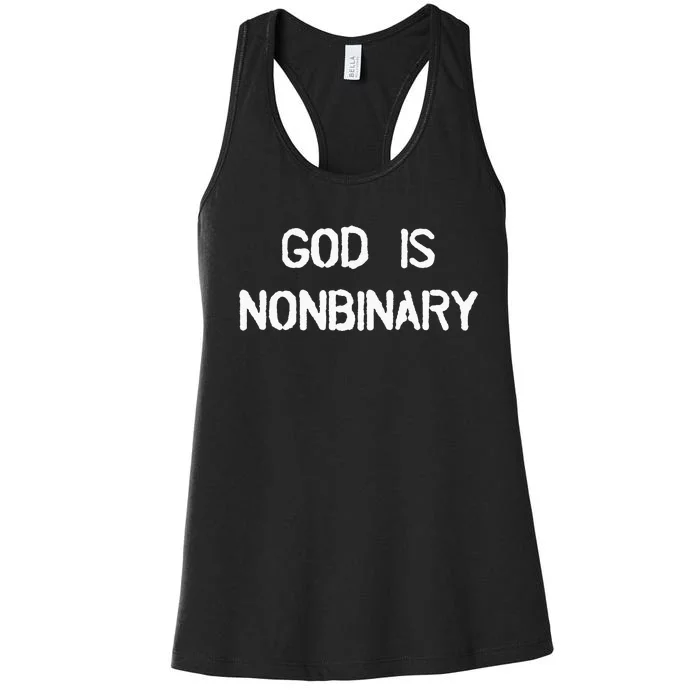 God Is Nonbinary Women's Racerback Tank