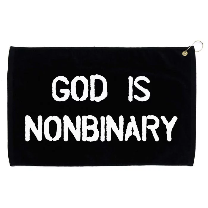 God Is Nonbinary Grommeted Golf Towel