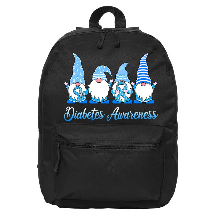 Gnomes In November We Wear Blue Diabetes Awareness Gnome 16 in Basic Backpack