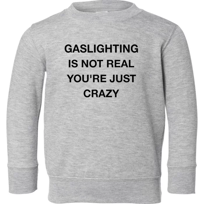 Gaslighting Is Not Real Toddler Sweatshirt