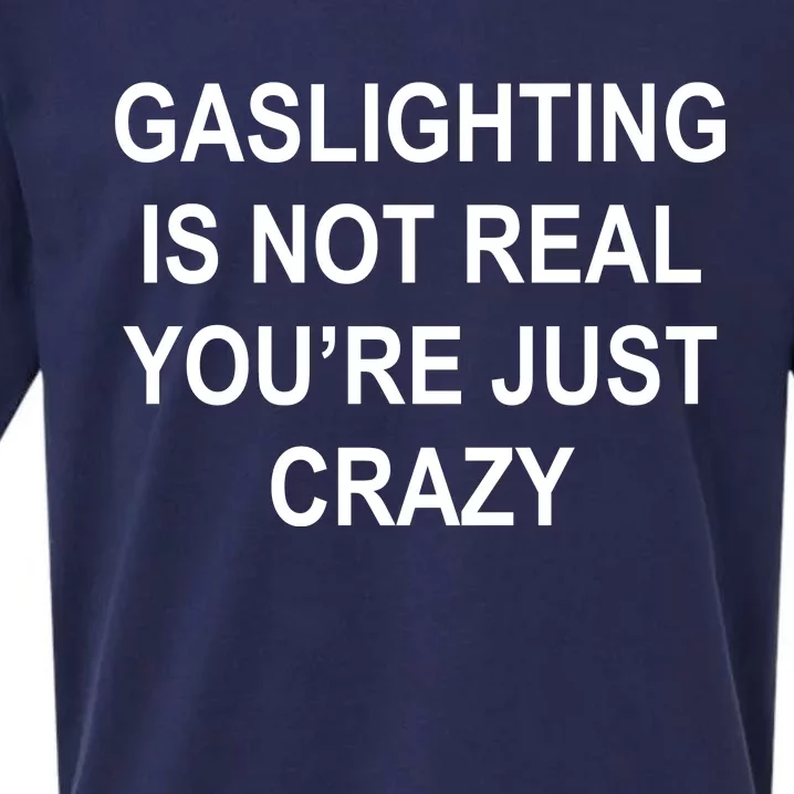 Gaslighting Is Not Real You're Just Crazy Sueded Cloud Jersey T-Shirt