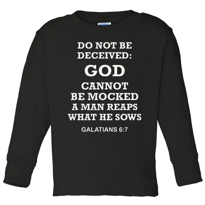 God Is Not Mocked Last Supper Mockery Toddler Long Sleeve Shirt