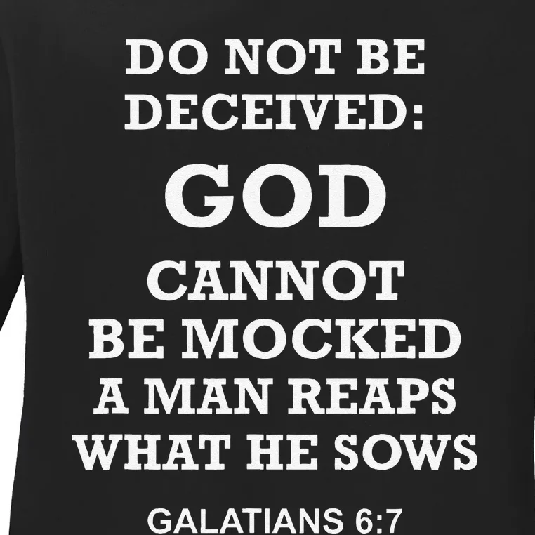 God Is Not Mocked Last Supper Mockery Ladies Long Sleeve Shirt