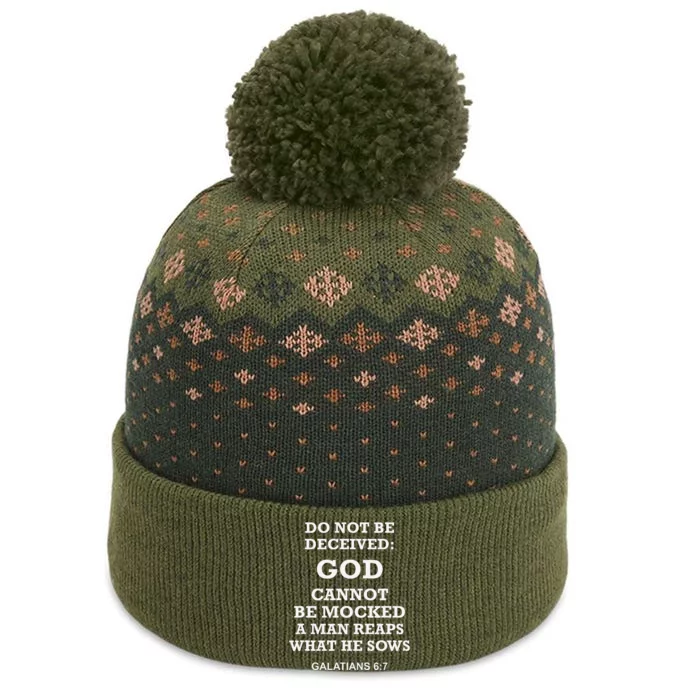 God Is Not Mocked Last Supper Mockery The Baniff Cuffed Pom Beanie