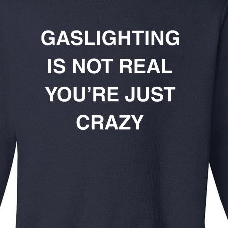 Gaslighting Is Not Real Toddler Sweatshirt
