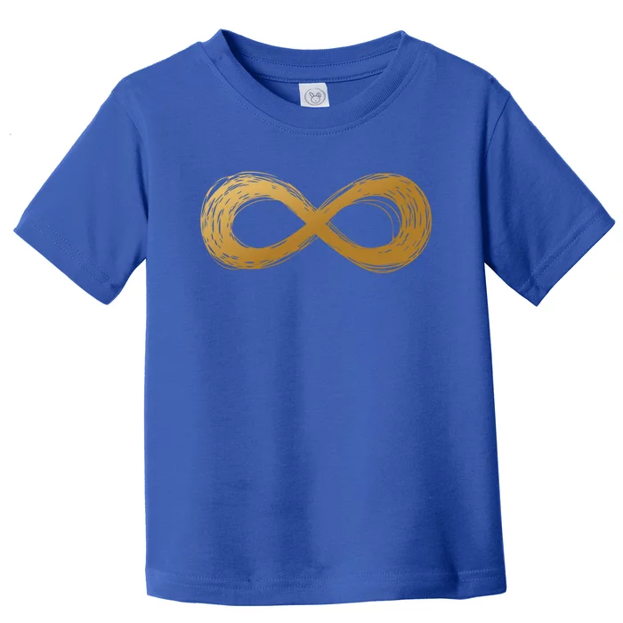 Golden Infinity Neurodiversity Symbol Autism Awareness Cute Gift Toddler T-Shirt