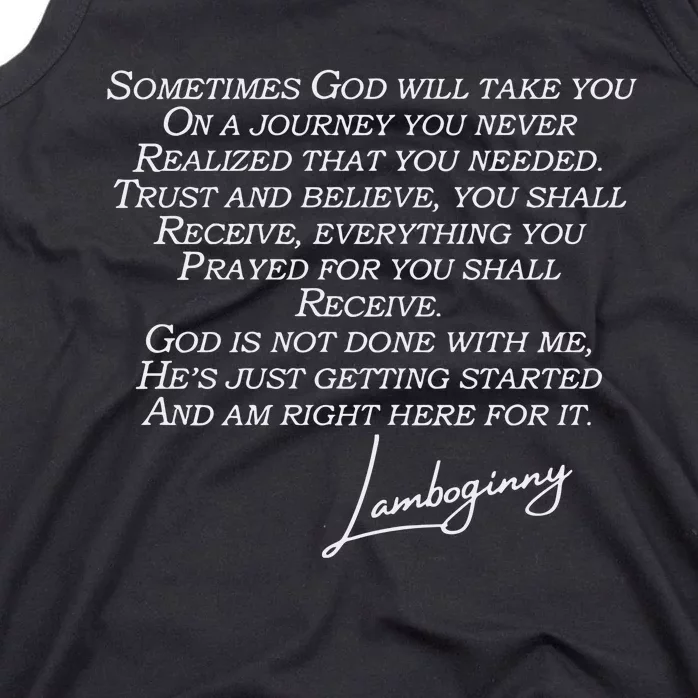 God Is Not Done Be Patient Tank Top