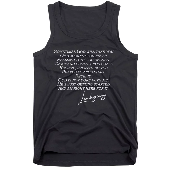 God Is Not Done Be Patient Tank Top