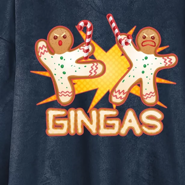 Gingas Gingerbread Ninja Men Hooded Wearable Blanket