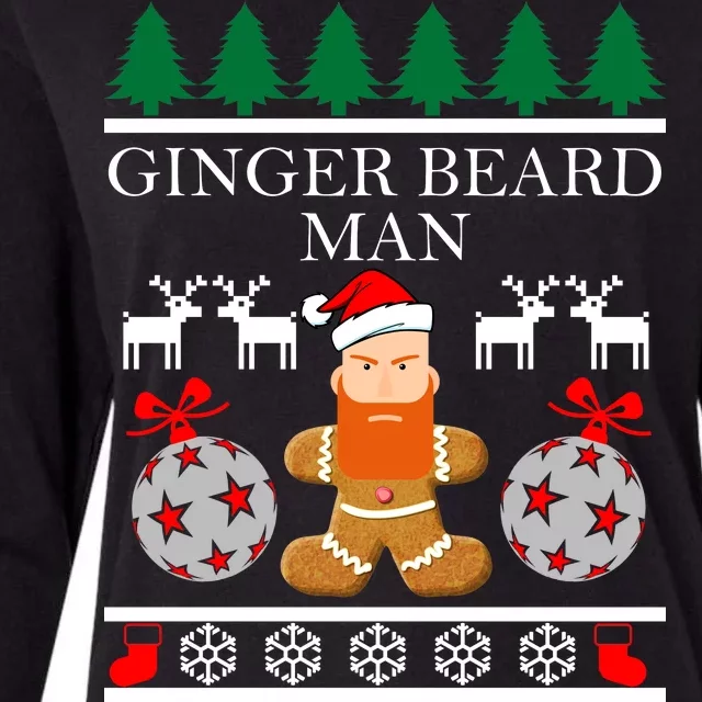 Ginger Beard Man Ugly Christmas Sweater Womens Cotton Relaxed Long Sleeve T-Shirt