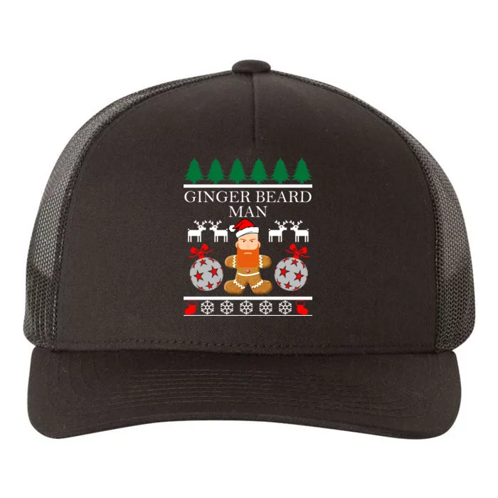 Ginger Beard Man Ugly Christmas Sweater Yupoong Adult 5-Panel Trucker Hat