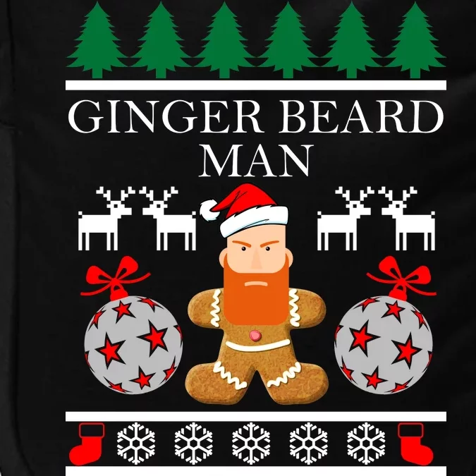 Ginger Beard Man Ugly Christmas Sweater Impact Tech Backpack