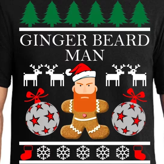 Ginger Beard Man Ugly Christmas Sweater Pajama Set