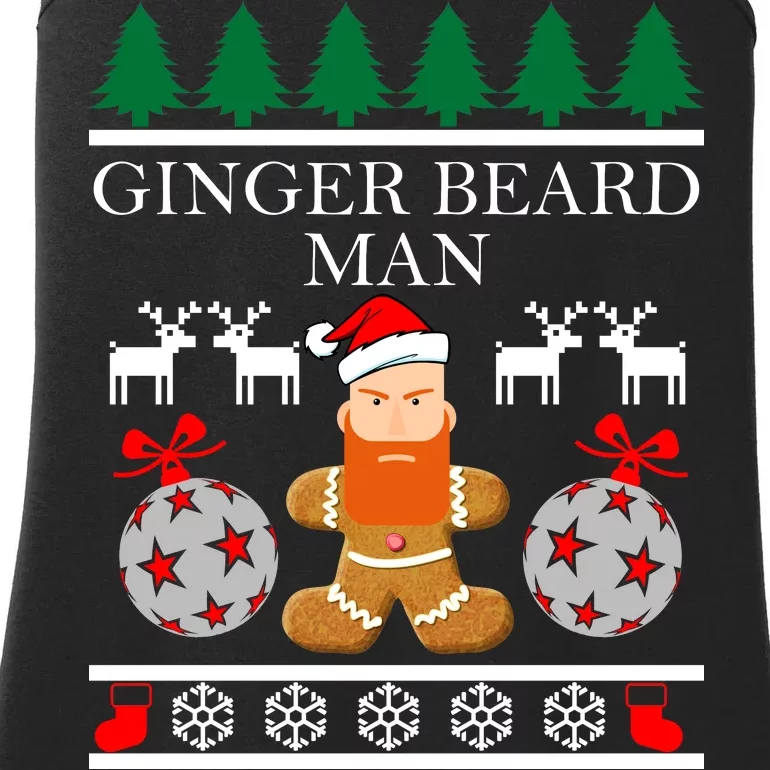 Ginger Beard Man Ugly Christmas Sweater Ladies Essential Tank