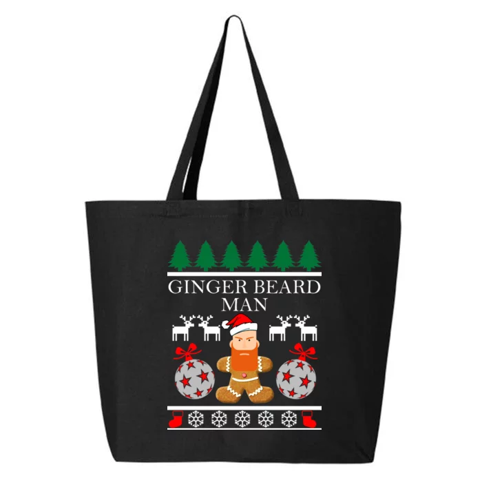 Ginger Beard Man Ugly Christmas Sweater 25L Jumbo Tote