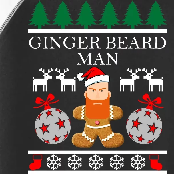 Ginger Beard Man Ugly Christmas Sweater Toddler Fine Jersey T-Shirt