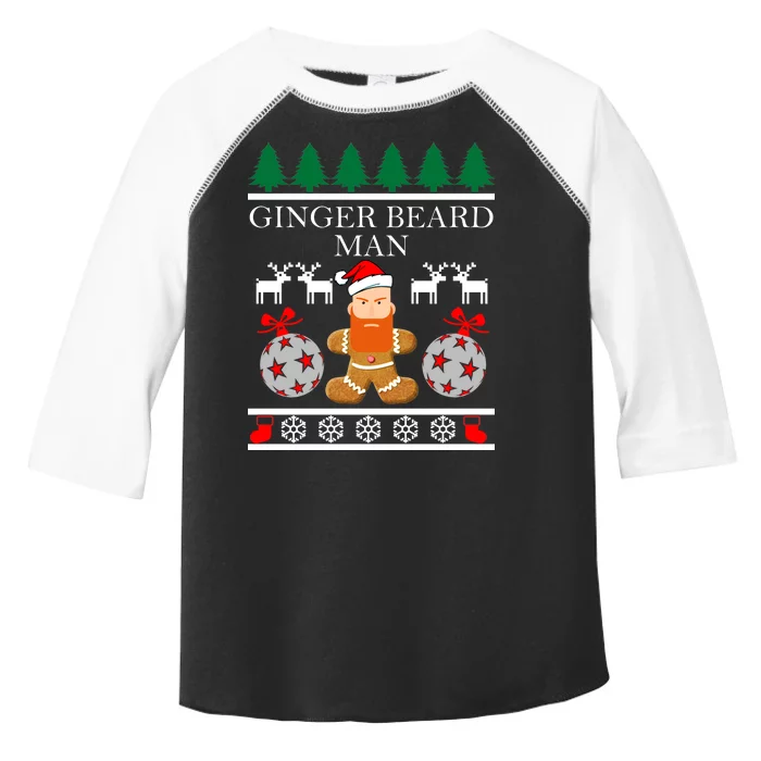 Ginger Beard Man Ugly Christmas Sweater Toddler Fine Jersey T-Shirt