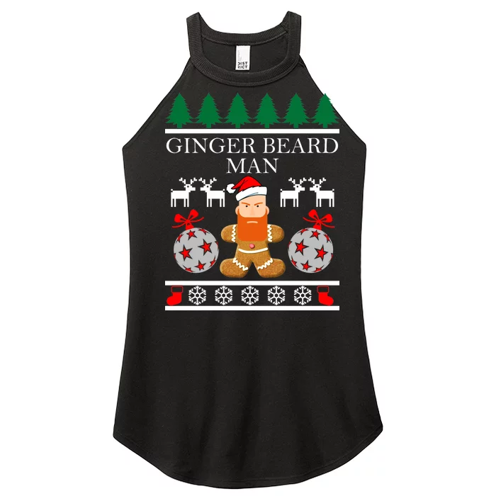 Ginger Beard Man Ugly Christmas Sweater Women’s Perfect Tri Rocker Tank