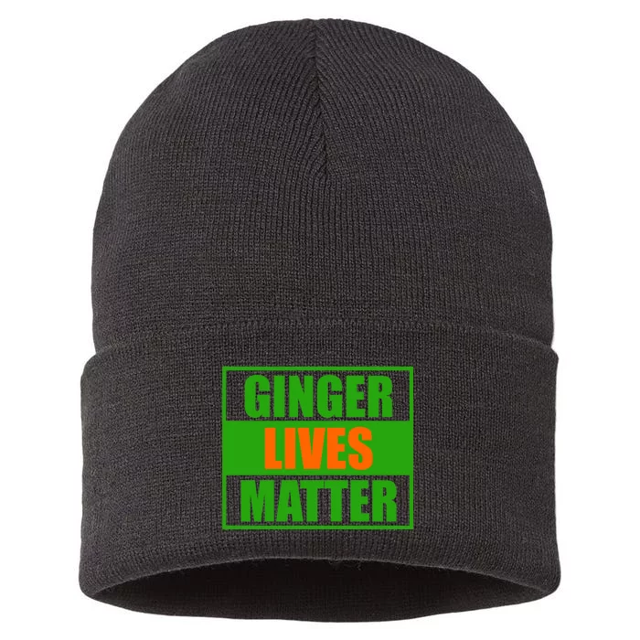 Ginger Lives Matter - St Patricks Day Sustainable Knit Beanie