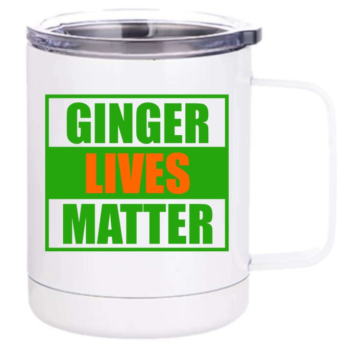 Ginger Lives Matter - St Patricks Day Front & Back 12oz Stainless Steel Tumbler Cup