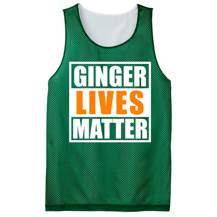 Ginger Lives Matter Funny Irish St Patrick's Day Mesh Reversible Basketball Jersey Tank